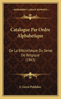 Catalogue Par Ordre Alphabetique