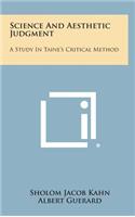 Science And Aesthetic Judgment: A Study In Taine's Critical Method