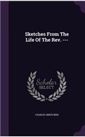 Sketches From The Life Of The Rev. ---
