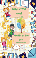 Learn Days of the week Months of the year coloring book for kids