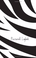 Password Logbook: Zebra Internet Password Keeper With Alphabetical Tabs - Handy Size 6 x 9 inches (vol. 3)