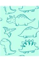 Dinosaur Notebook: College Ruled Paper, Lined Sheets Pages For Writing Taking Notes Pads, Wide Ruled Notepad, Journal To Write in, Notebook, Diary, Composition Book Fo