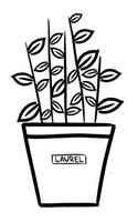 Laurel Notebook: Wide Ruled Line Paper Pages Journal 6 x 9 Inches (15,2 x 22,9 cm) - Hobby Cook Gift Idea - Diary, Photo Album or Recipes Booklet
