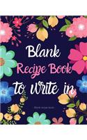 Blank Recipe Book to Write in