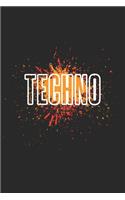 Techno: DIN A5 Notizbuch liniert