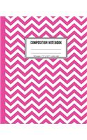 Composition Notebook: Pink Striped Notebook For Girls