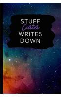 Stuff Carter Writes Down: Personalized Journal / Notebook (6 x 9 inch) with 110 wide ruled pages inside [Multicolor Universe]