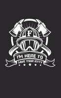I'm here to save your kitty: 6x9 Fire Department - dotgrid - dot grid paper - notebook - notes