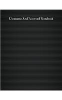 Username And Password Notebook