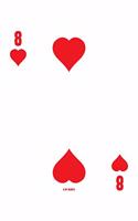 8 Of Hearts: Poker Card Notebook With Lined Wide Ruled Paper For Work, Home Or School. Cool 6 x 9 Notepad Journal For Taking Notes, Diaries Or Journaling For Pok