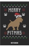 Merry Pitmas Notebook: A5 Punkteraster Lustiges Weihnachts Motiv Notizbuch für Weihnachten oder Nikolaus als Geschenk für die Adventszeit, Weihnachtswünsche und Weihnachts