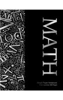 Math Graph Paper Notebook 1 cm squares 120 pages