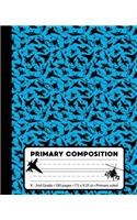 Primary Composition: Airplane Marble Primary Composition Notebook for boys or girls K-2. Plane Jet Pilot Primary Ruled handwriting paper book with dotted middle lines, 1(Primary Composition Books)