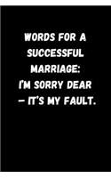 Words for a Successful Marriage