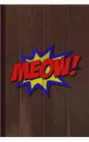 Meow Comic Book Cat Journal Notebook