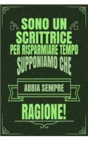 Sono Un Scrittrice Per Risparmiare Tempo Supponiamo Che Abbia Sempre Ragione!: Idea Libro Regalo Professione Mestiere Lavoro Taccuino Journal Blocco Quaderno Agendina Diario Giornale Per Uomini E Donne - 120 Pagine Griglia Punt