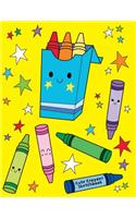 Cute Crayons Sketchbook: Jumbo Drawing Pad For Sketching, Doodling And Coloring