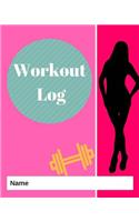 Workout Log: Fitness Journal Training Book Diary page 107 size 8 x 10