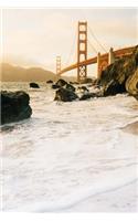 Rocky Shore by the Golden Gate Bridge: 150 page lined 6 x 9 notebook/diary/journal