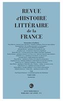 Revue d'Histoire Litteraire de la France