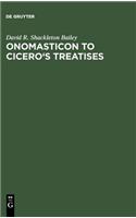 Onomasticon to Cicero's Treatises