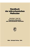 Präparative Mikromethoden in Der Organischen Chemie