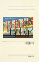Vintage Lined Notebook Greetings from Stevens Point, Wisconsin