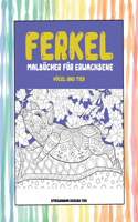 Malbücher für Erwachsene - Stressabbau Designs Tier - Vögel und Tier - Ferkel