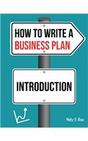 How To Write A Business Plan Introduction