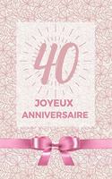 40 ans joyeux anniversaire