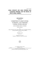 Rural satellite and cable systems loan guarantee proposal and the digital divide in rural America