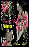 Beautiful Monkey Adult Coloring Book