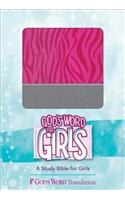 God's Word for Girls Pink/Silver, Zebra Print Design Duravella