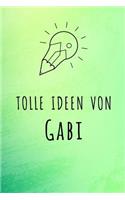 Tolle Ideen von Gabi: Unliniertes Notizbuch mit Rahmen für deinen Vornamen