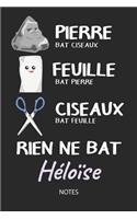 Rien ne bat Héloïse - Notes: Noms Personnalisé Carnet de notes / Journal pour les filles et les femmes. Kawaii Pierre Feuille Ciseaux jeu de mots. Fournitures scolaires, premier