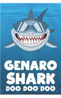 Genaro - Shark Doo Doo Doo: Blank Ruled Name Personalized & Customized Shark Notebook Journal for Boys & Men. Funny Sharks Desk Accessories Item for Writing Primary / Kindergar