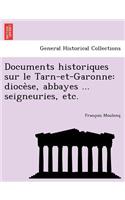 Documents historiques sur le Tarn-et-Garonne