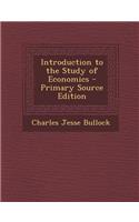 Introduction to the Study of Economics