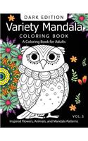 Variety Mandala Book Coloring Dark Edition Vol.3