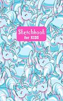 Sketchbook for Kids: Pretty Unicorn Large Sketch Book for Sketching, Drawing, Creative Doodling Notepad and Activity Book - Birthday and Christmas Gift Ideas for Kids, B