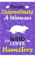 Never Underestimate a Woman Who Loves Hamsters Journal