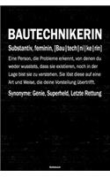 Bautechnikerin Notizbuch