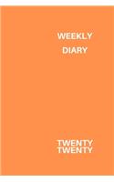 Weekly Diary Twenty Twenty: 6x9 week to a page 2020 diary planner. 12 months monthly planner, weekly diary & lined paper note pages. Perfect for teachers, students and small bu