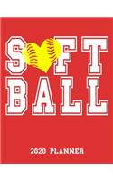 Softball 2020 Planner: Weekly Planner and Organizer for 2020