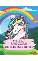 My big unicorn coloring book: 40 Fantazy pictures to color with magical unicorns, cute princesses, beautiful castles, and relaxing scenes to paint for kids. Funny coloring sheets