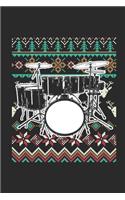 Ugly Christmas - Drum: Dotted Bullet Grid Notebook / Journal (6 X 9) - Christmas Gift for Kids, Teens, Mom And Dad