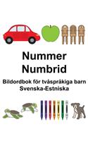 Svenska-Estniska Nummer/Numbrid Bildordbok för tvåspråkiga barn