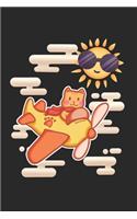 Funny Cat Pilot Notebook