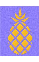 4 x 4 Graph Paper Notebook: Pineapple