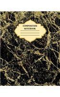 Composition Notebook: Black Marble and Gold Journal Design Cover